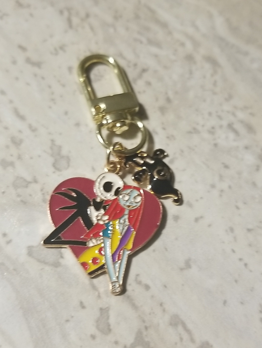 Nightmare Before Christmas Jack & Sally Keychain
